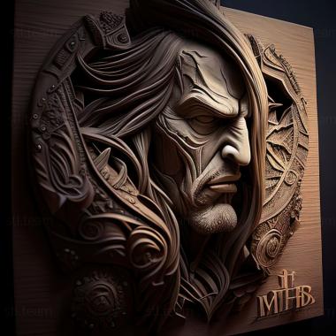 3D модель St Arthas Warcraft III (STL)